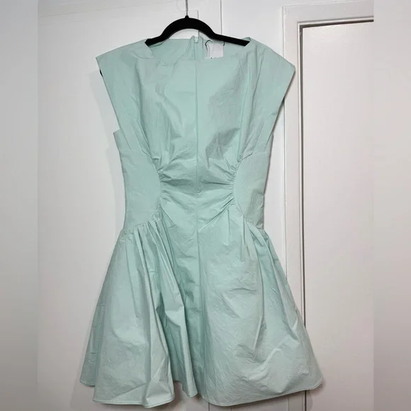 Acler EMERY MINI DRESS - Aqua